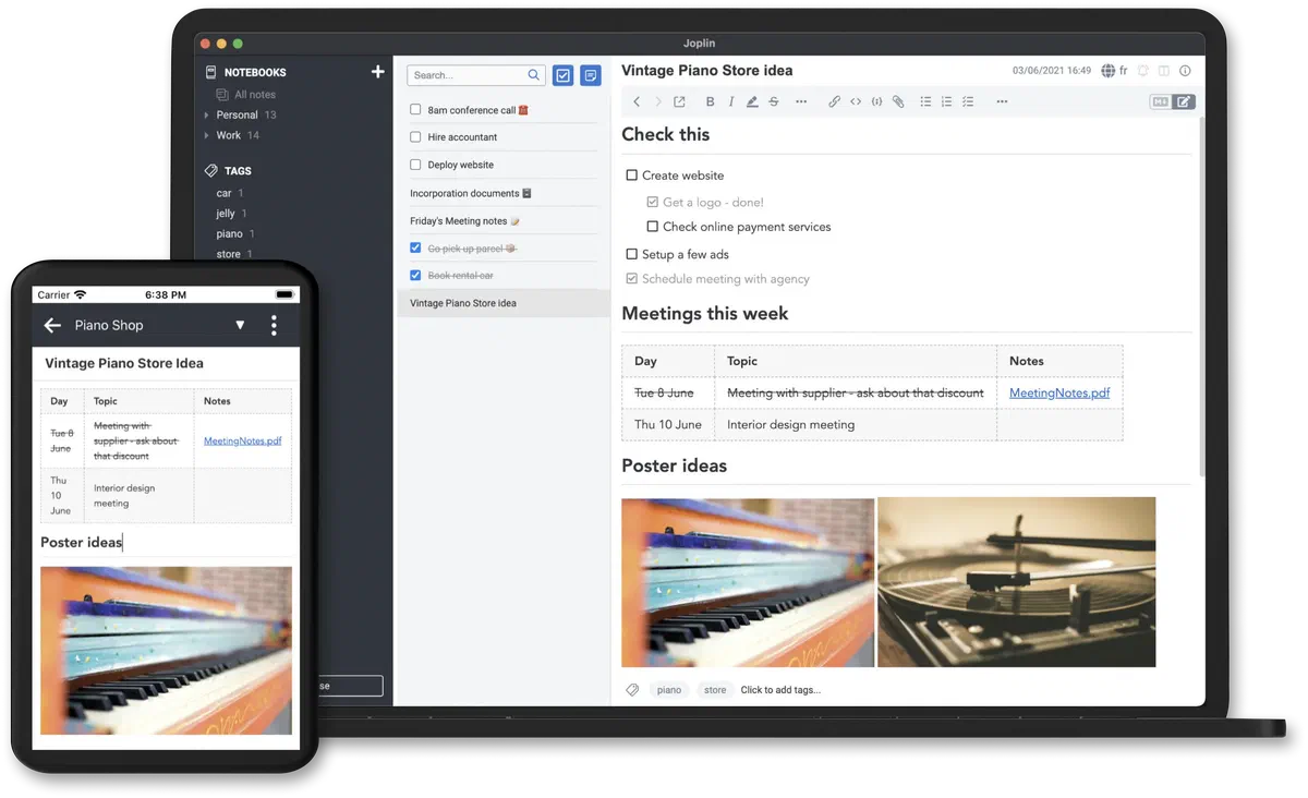 Free your notes with Joplin